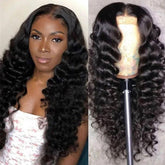 Lace Front Human Hair Wigs 13x4 Lace Wig Loose Deep Wave, Pre-plucked, 180% Density-SULMY | SULMY.